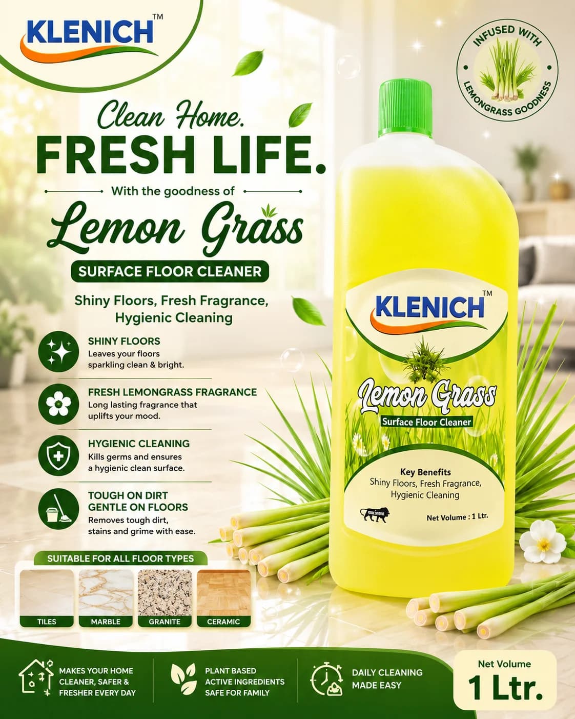 Floor Cleaner — Lemongrass · 1L