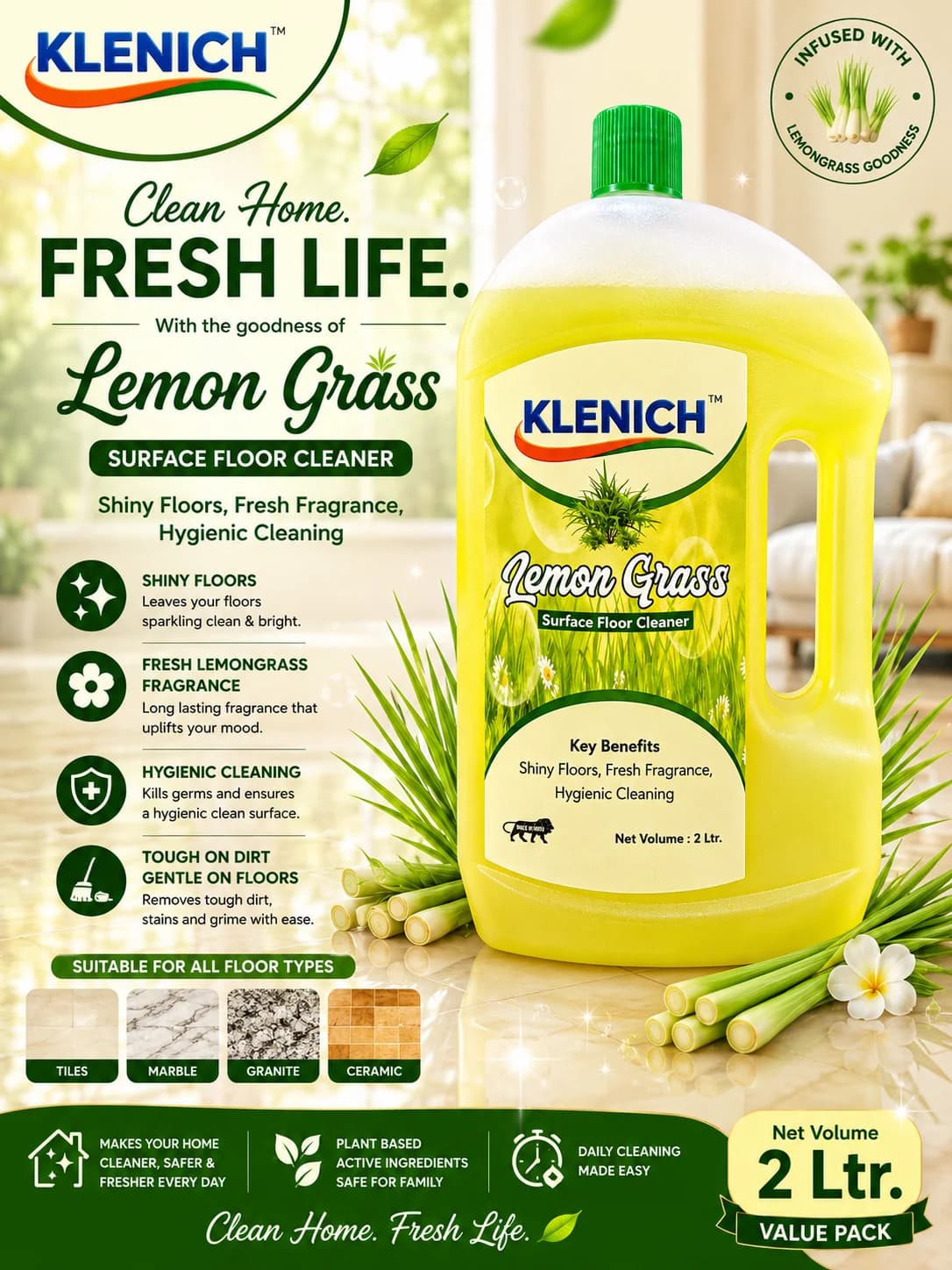 Floor Cleaner — Lemongrass · 2L